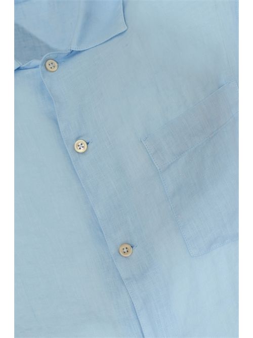 Camicia Sfinos in lino Azzurro Mc2 Saint Barth | SIF000200555L